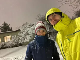 Snowing in Iceland